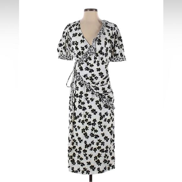 Love Whit Whitney Port floral print midi wrap dress, XS - Picture 2 of 9